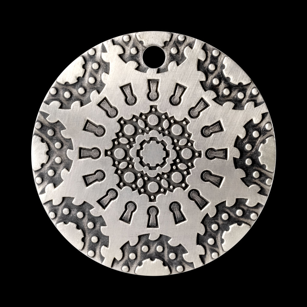 Keyhole Mandala in Sterling Silver